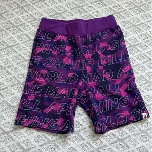 Bape shorts, purple camo M